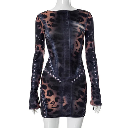 Vintage Chic Bodycon Mini Dress for Stylish Nights