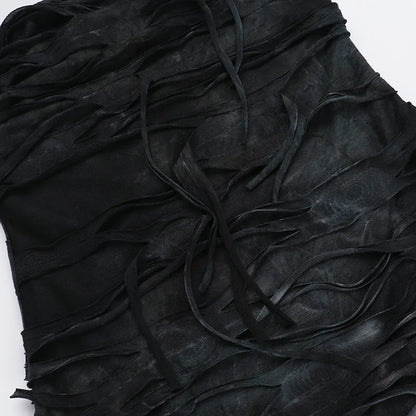 Hole Strapless Grunge Dress