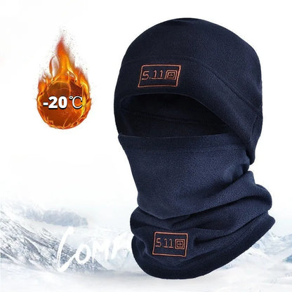 Tactical Military Fleece Hat&Scarf Set Thermal Head Cover Winter Warm Balaclava Face Mask Sports Cycling Bonnet Neck Protector