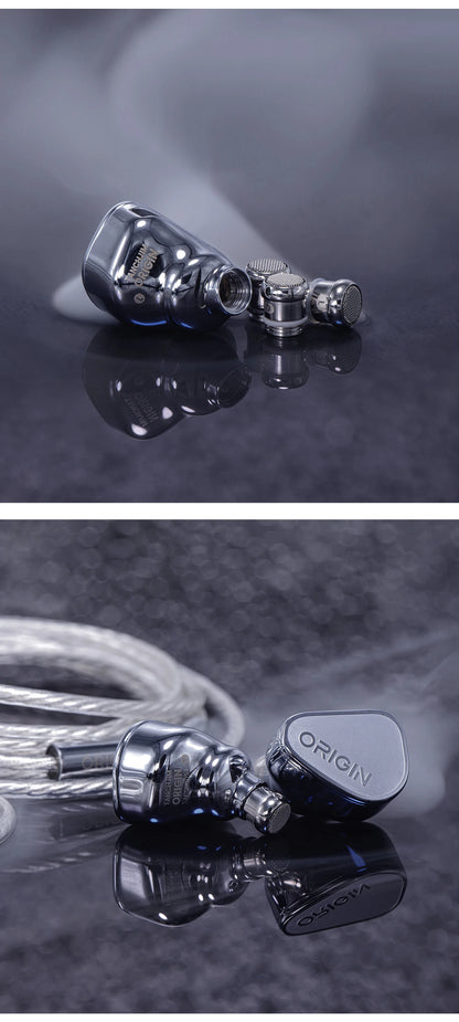 TANCHJIM ORIGIN DMT5 Dynamic Driver In-Ear Earphone IEM HiFi Music Earbuds Highly Pure Wire 0.78mm Wired Headset