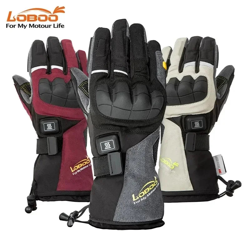 LOBOO Winter Touchscreen Heated Riding Gloves