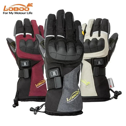 LOBOO Winter Touchscreen Heated Riding Gloves