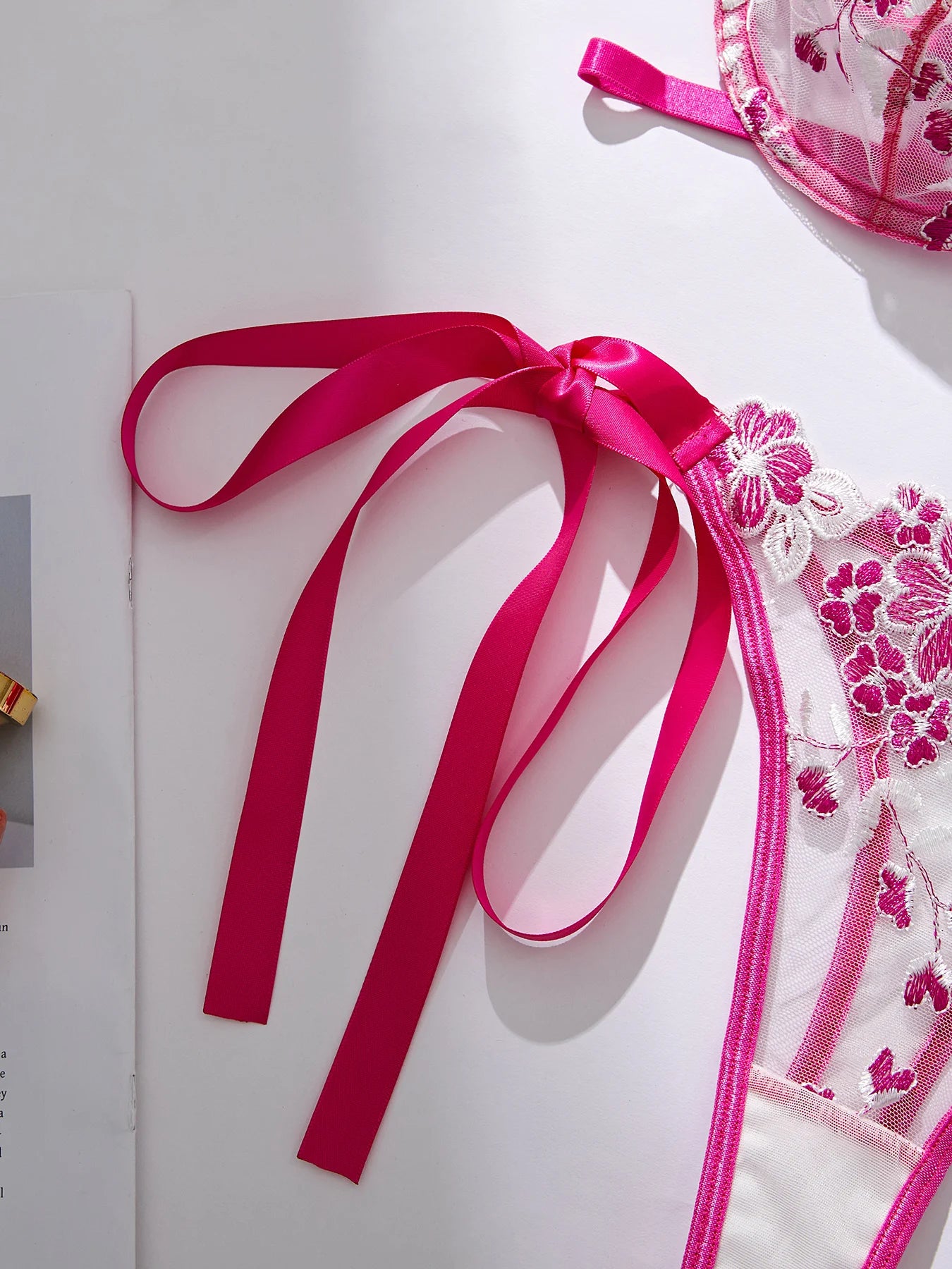 Luxe Floral Satin Lingerie Set