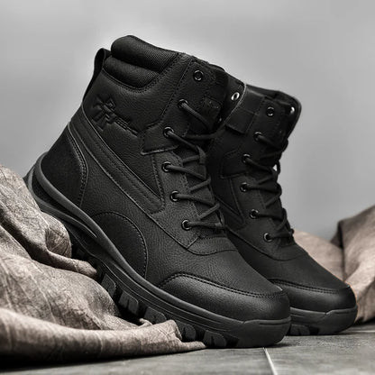 Waterproof Leather Hiking Work Boots