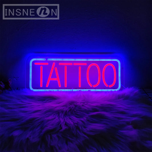 Neon Vibe: LED Tattoo Art Wall Light Decor