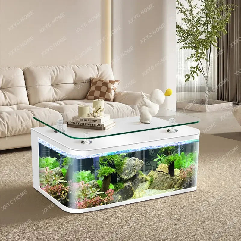 TV Cabinet Fish Tank Integrated Coffee Table