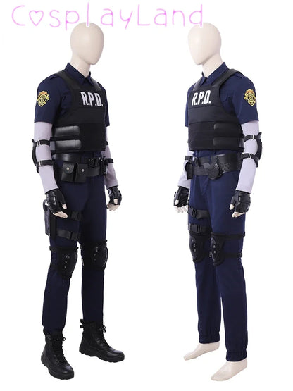Leon Kennedy Resident 2 Cosplay Costume Set
