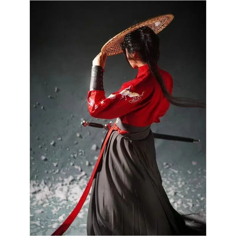 Vintage Knight Hanfu Robe: Cosplay & Dance Attire