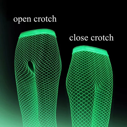 Sexy Hollow Out Fishnet Stockings Seductive Glow In The Dark