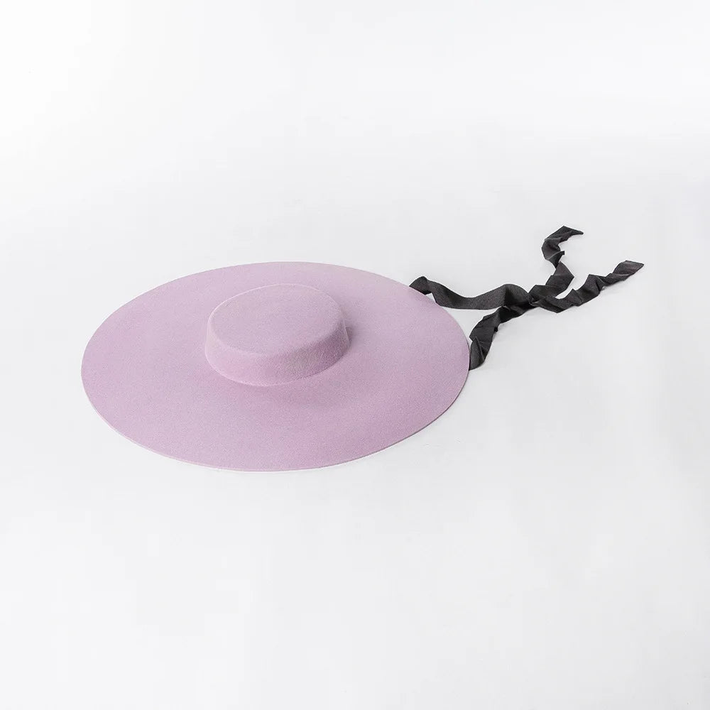 Wide Brim Wool Fedora — 15cm Brim · 9 Styles