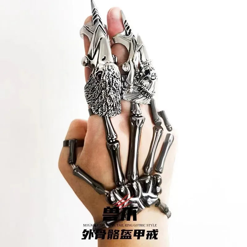 Exoskeleton Armor Ring Retro Beast Claw Bracelet