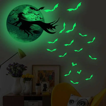 Ghoulish Glow Witch Window Clings