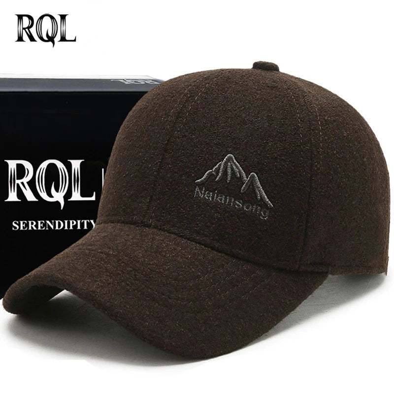 Winter Baseball Cap for Men Wool Hat