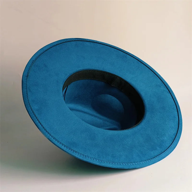 Wide Brim Suede Fedora — 36 Colors