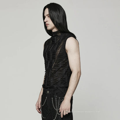 Sharp Tooth Asymmetric Vest for Men