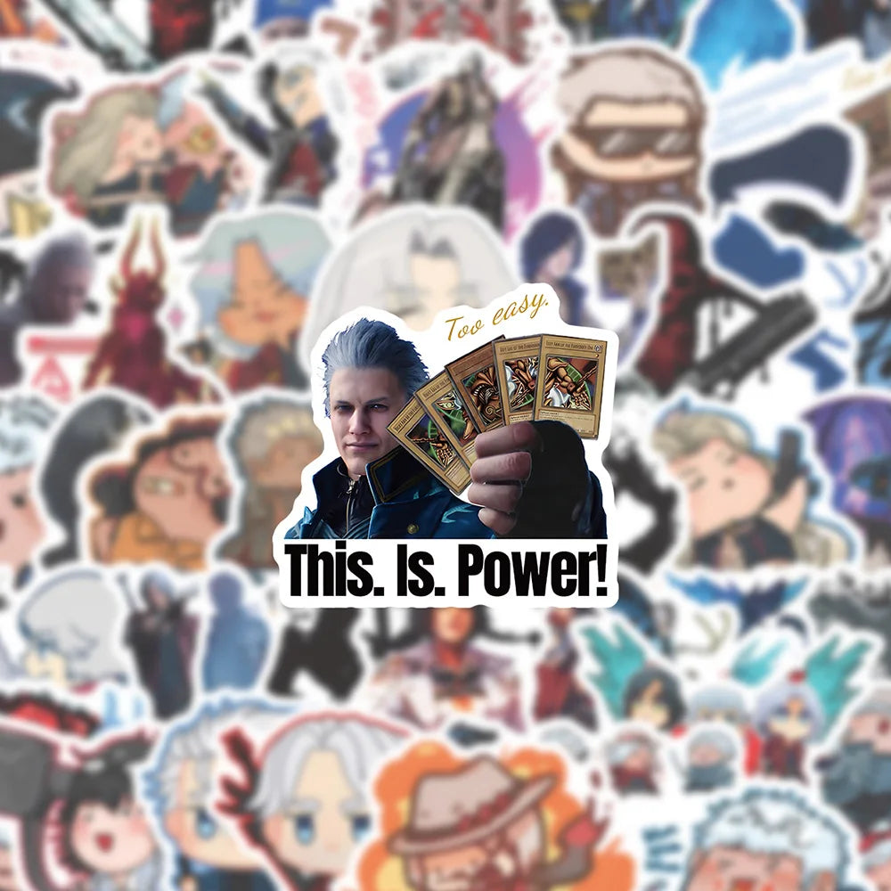 50pcs Game Devil May Cry Demon Hunter Decorative Stickers