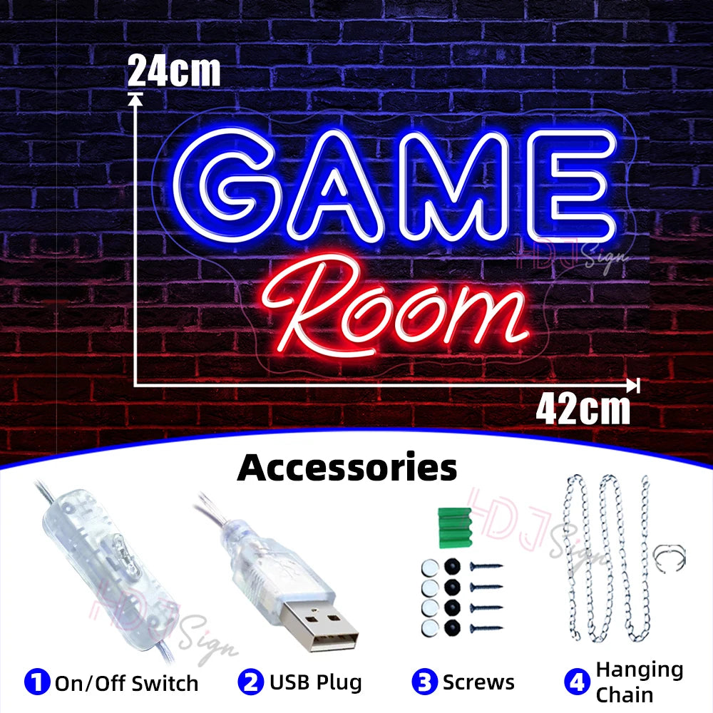 Neon Light Led Sign Game Room Decor