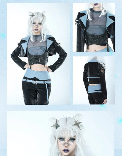 Mystic Charm: Y2K Noir Blazer for Enchanted Nights