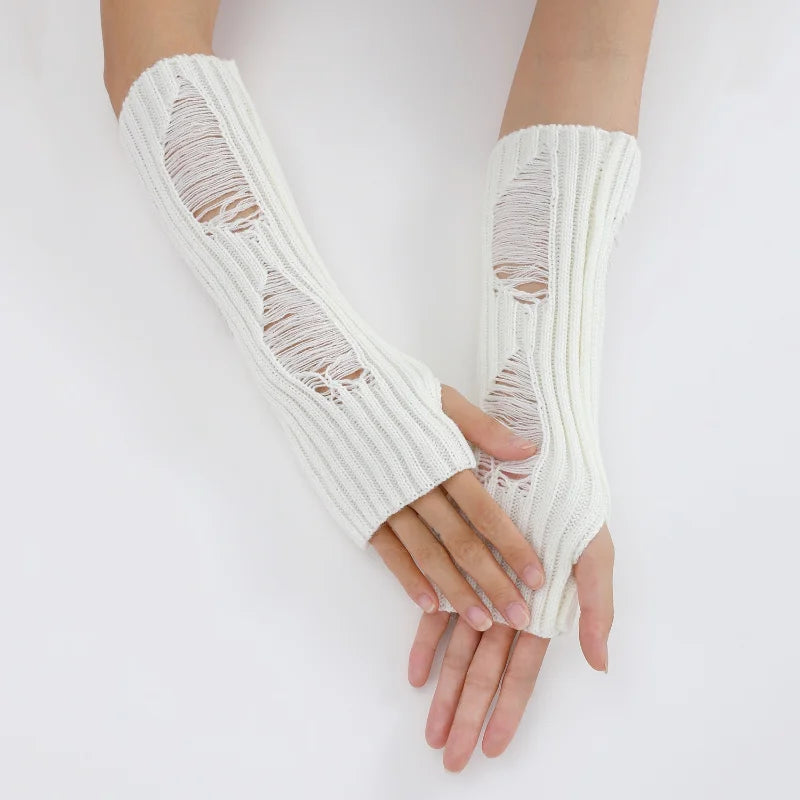 Women Long Fingerless Gloves