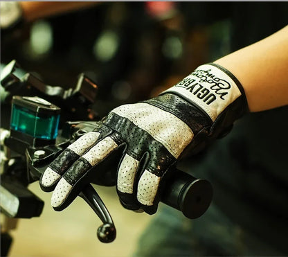 Retro Racer Touchscreen Gloves - Spring & Summer