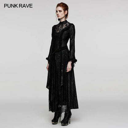 Gothic Multiple Layers Black Long Dress