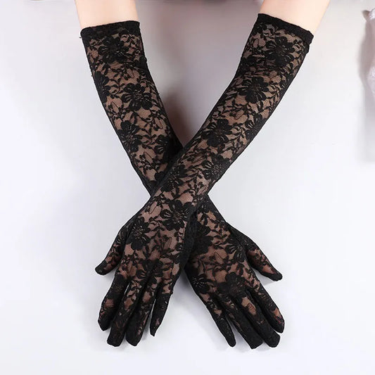 Summer Elegant Women Long Driving Gloves