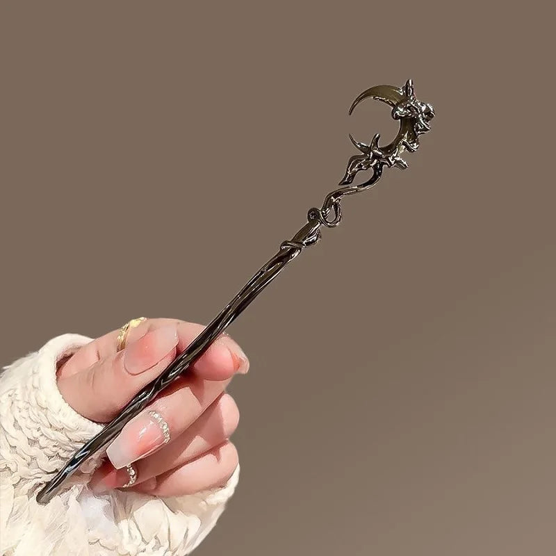 Vintage Moon Tassel Hair Sticks for Elegant Women