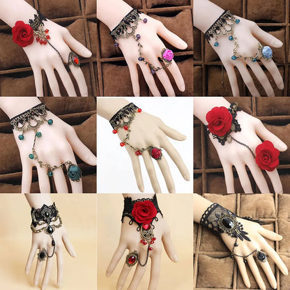 Vampire Lace Wrap Bracelet for Gothic Glam