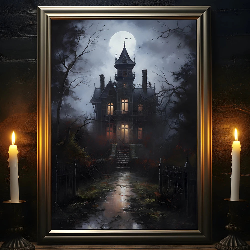 Victorian Spook: Dark Canvas Art for Eerie Homes