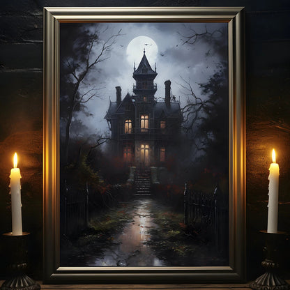Victorian Spook: Dark Canvas Art for Eerie Homes