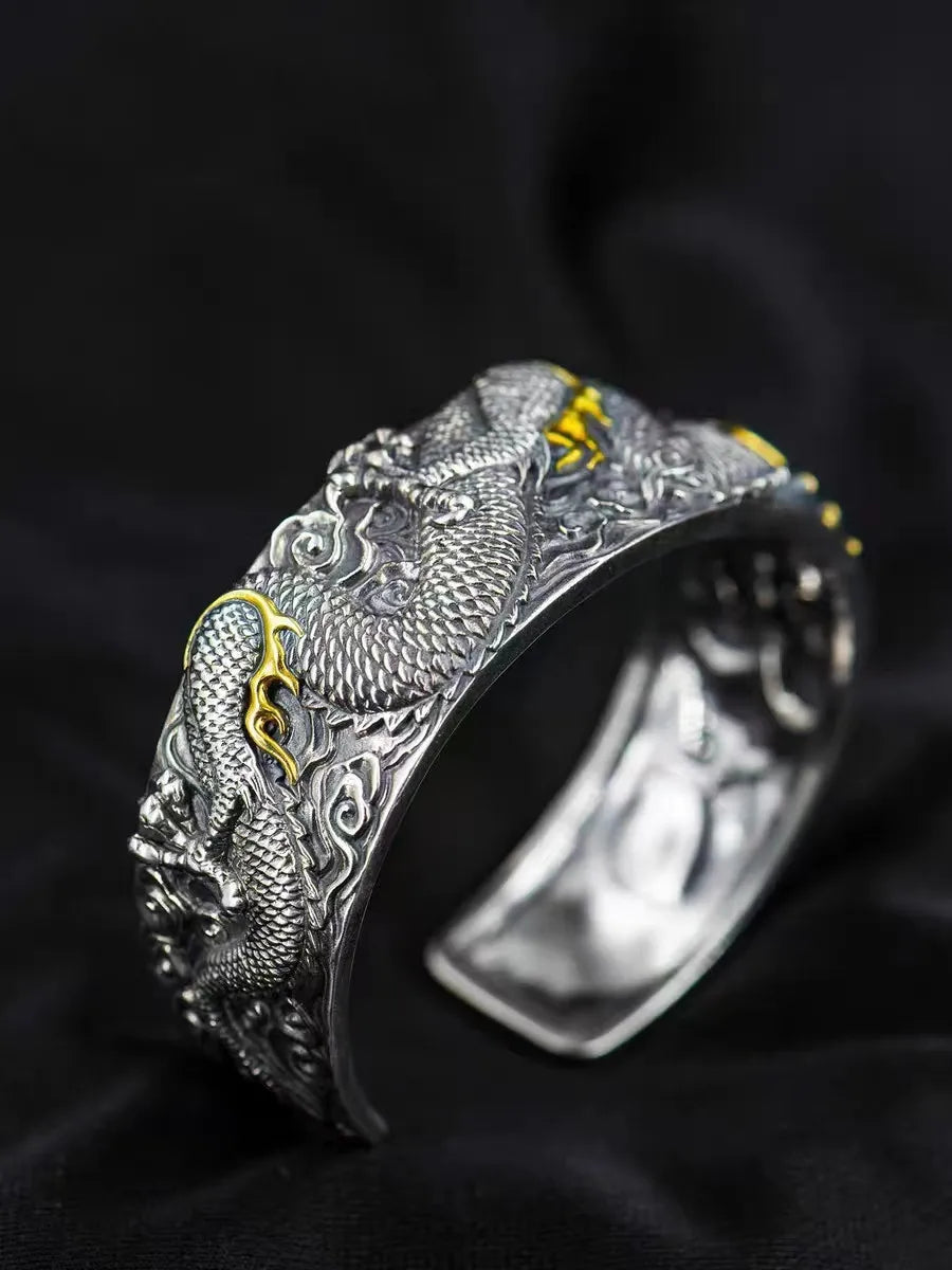 Retro Domineering Dragon Bracelet