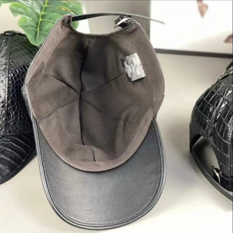 Real Leather Men's Cap