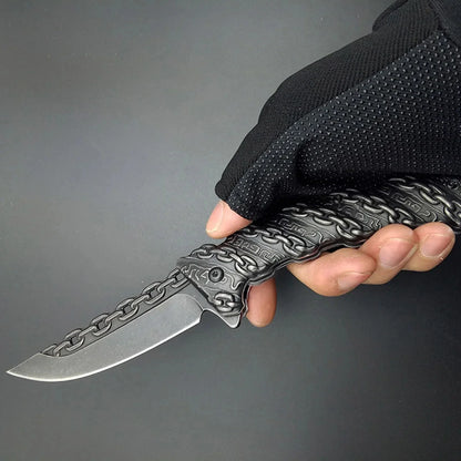 AdventureEdge: Steel Folding Knife for Outdoors