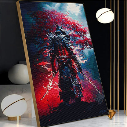 Japanese Samurai Sword 5D Diamond Painting Sakura Landscapes