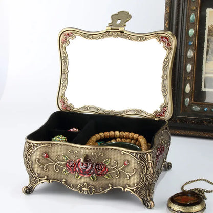 Luxury Vintage Gift Storage Box With Mirror