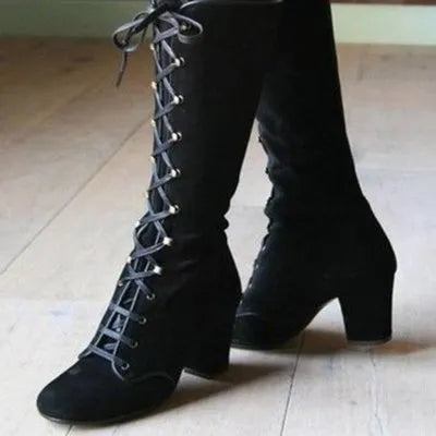 Casual Riding Boots Winter Lace Up