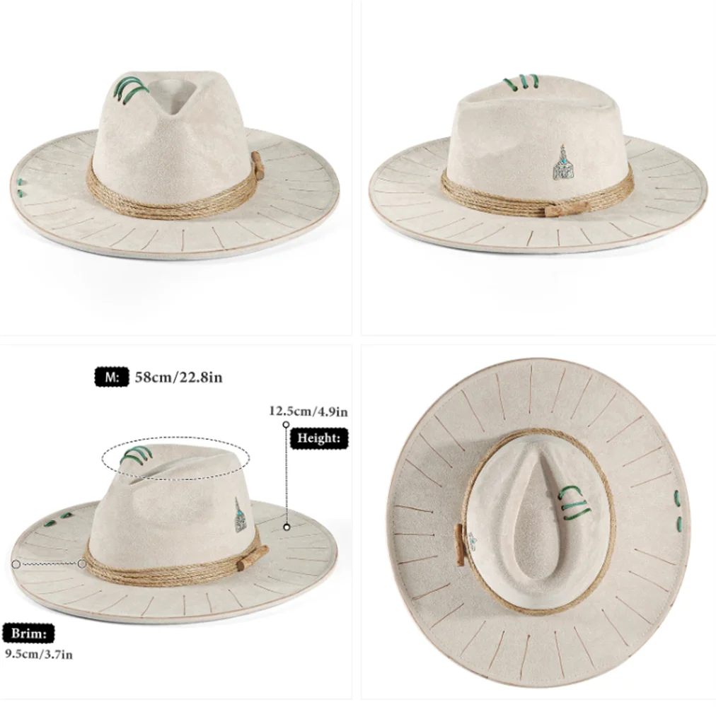 Handmade Suede Fedora Hat — Vintage Jazz
