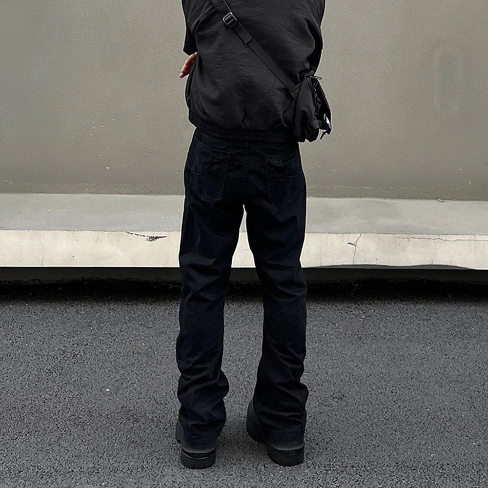 Black Cargo Pants Men Streetwear