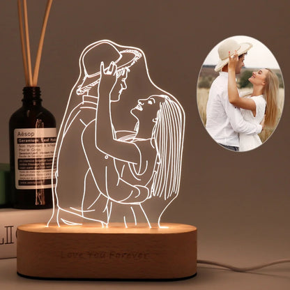 Personalized Gift Photo 3D Lamp Customized