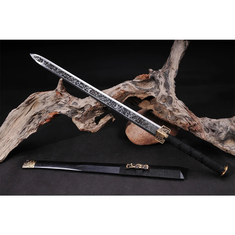 Zombie Etched Han Jian: Decorative Steel Sword