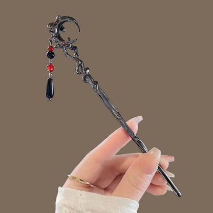 Vintage Moon Tassel Hair Sticks for Elegant Women