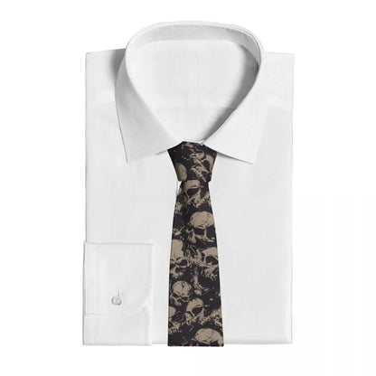Grunge Pattern With Skulls Rock Neckties
