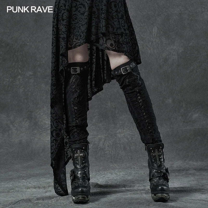 PUNK RAVE Embroidered Leg Warmers