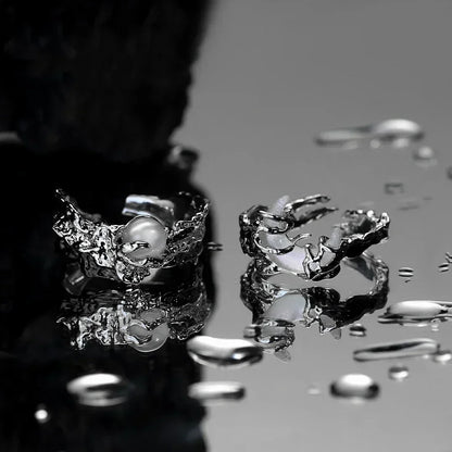 Celestial Trio: Sun, Moon & Stars Textured Ring