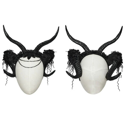 Gothic Enchanted Demon Horn Headpiece