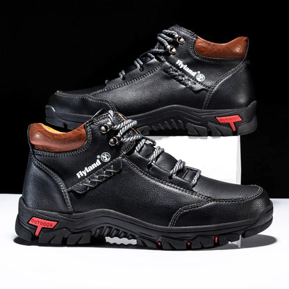 Leather Ankle Boots For Camping Hiking Trekking