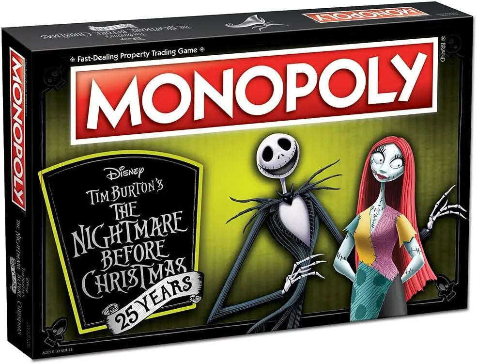 The Nightmare Before Christmas Jack Skellington Sally Cosplay Monopoly Board Game Paper Card Flight Chess Party Halloween Toy