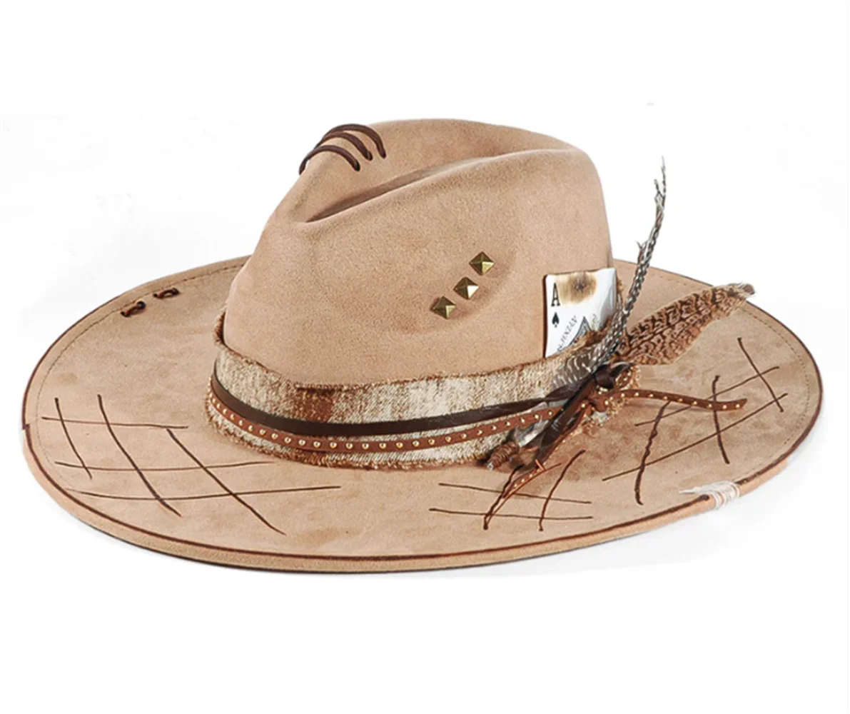Handmade Suede Fedora Hat — Vintage Jazz