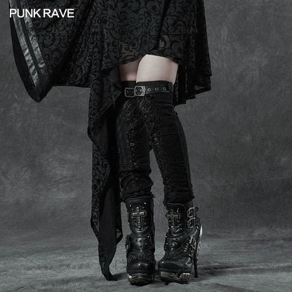 PUNK RAVE Embroidered Leg Warmers