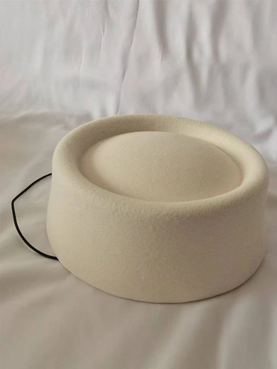 Wool Dome Beret — Hepburn Style Felt Hat